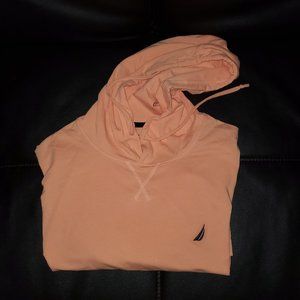 Men's Nautica Size Medium Ultra Light Performance Tee Hoodie Peach